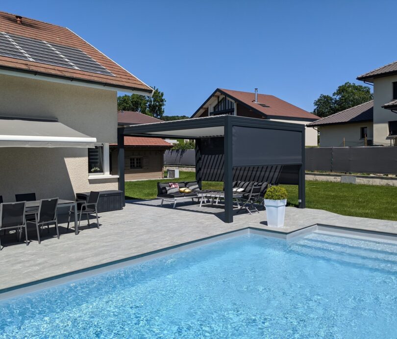 Réalisation pergola bioclimatique Athome Automatismes