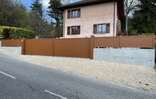 Réalisation portail double coulissant Athome Automatismes